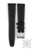 Black racing watch band with white stitching