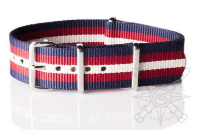 CNS Watch Bands Standard Strap Standard Strap Navy, Red and Beige