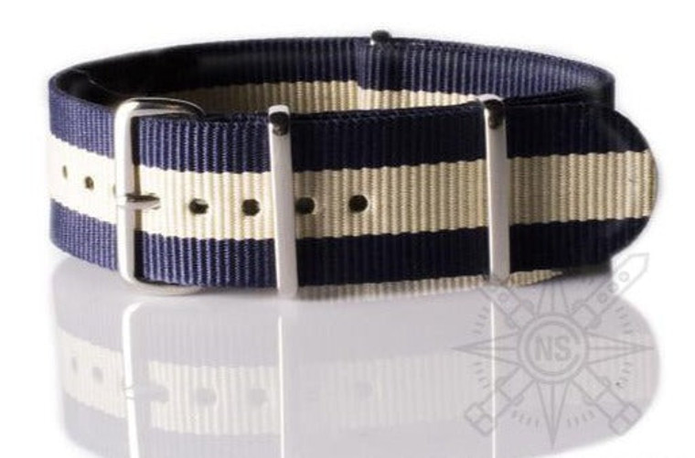 CNS Watch Bands Standard Strap Standard Strap Navy and Beige