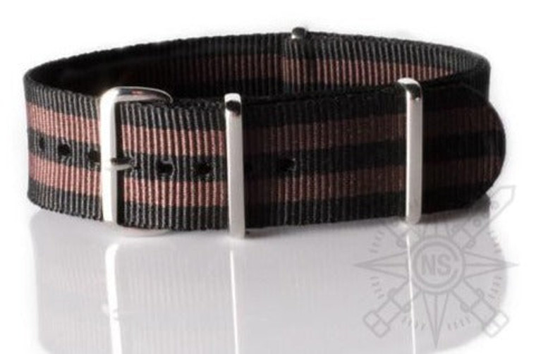 CNS Watch Bands Standard Strap Standard Strap Black and Coffee