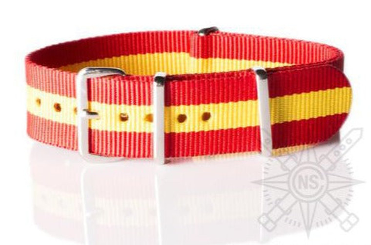 CNS Watch Bands Standard Strap Standard Strap Spain, Red and Yellow