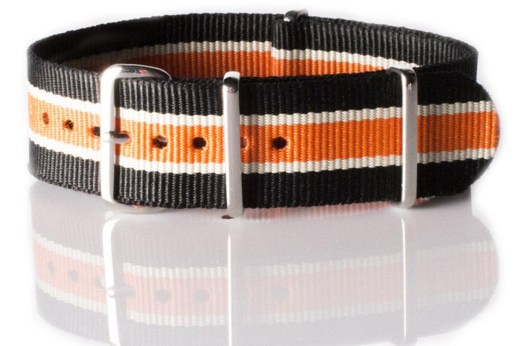 CNS Watch Bands Standard Strap Standard Strap Black, White and Orange