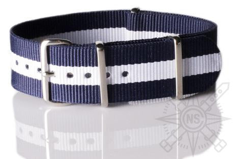 CNS Watch Bands Standard Strap Standard Strap Navy and White