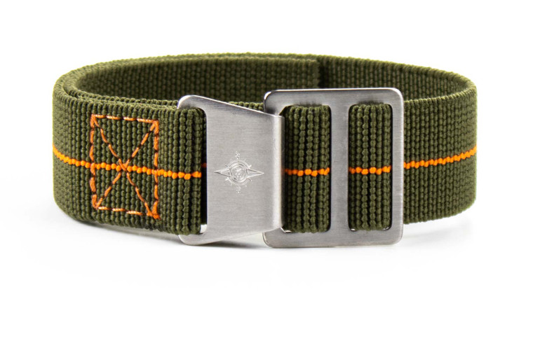 CNS Watch Bands Paratrooper Strap Paratrooper Strap Khaki Green and Orange