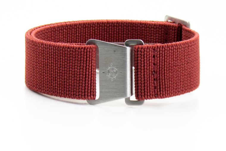 Marine Nationale Strap Burgundy | CNS & Watch Bands