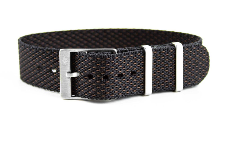 Adjustable Single Pass Strap Spotted Black & Brown | CNS & Watch Bands
