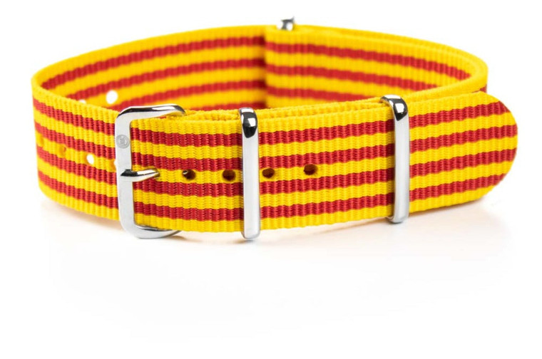 CNS Watch Bands Standard Strap Standard Strap Yellow with thin Red stripes