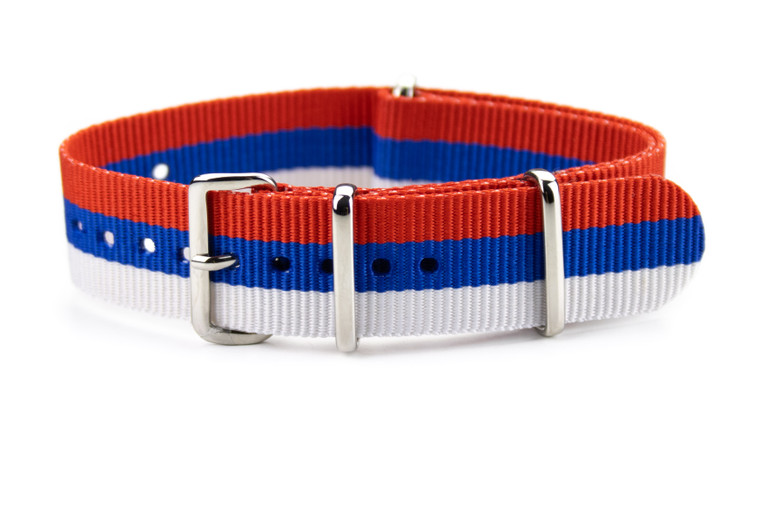 Standard Strap White, Blue and Red | CNS Watch Bands