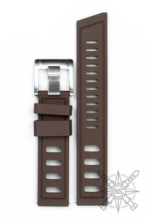 Brown rubber watch strap