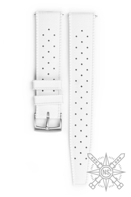 White tropic rubber watch strap