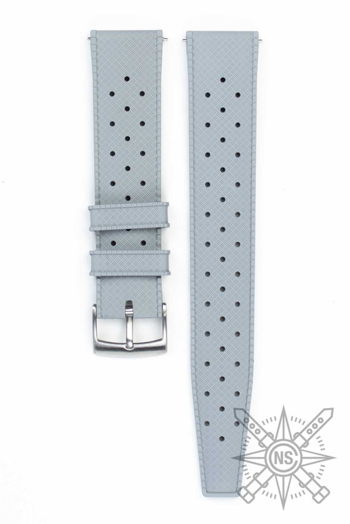 Gray tropic rubber watch strap