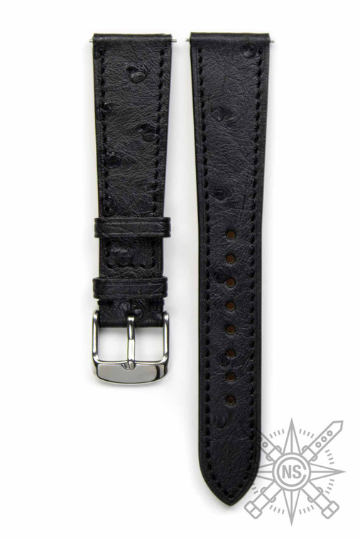 Black Ostrich Watch Strap – Classic Exotic Luxury