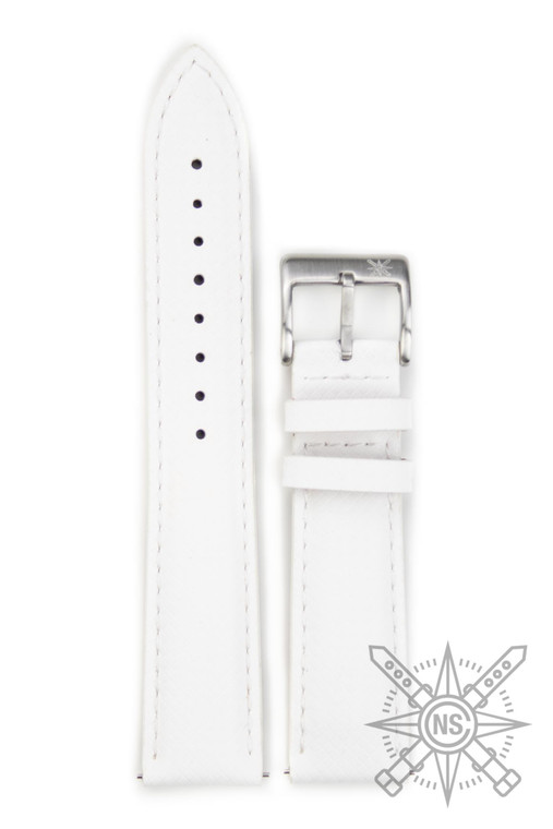 Tropical style rubber watch strap white