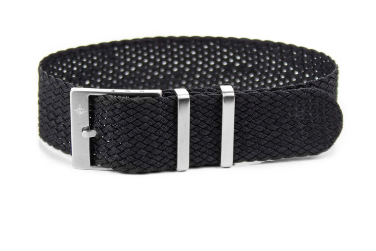 black perlon watch strap