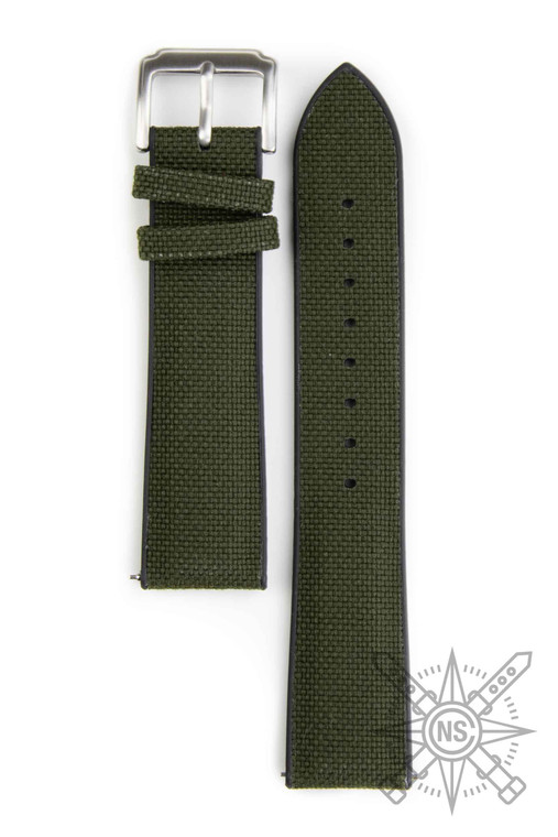 Khaki green cordura watch strap