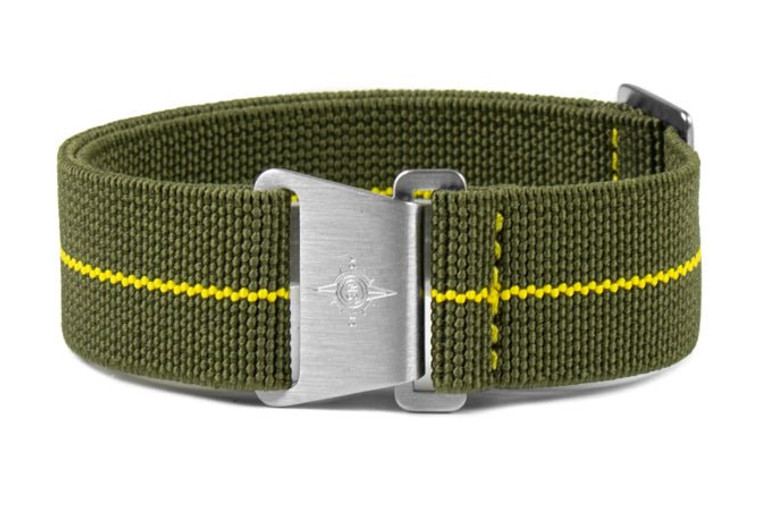 CNS Watch Bands Marine Nationale Strap Marine Nationale Strap Khaki Green and Yellow