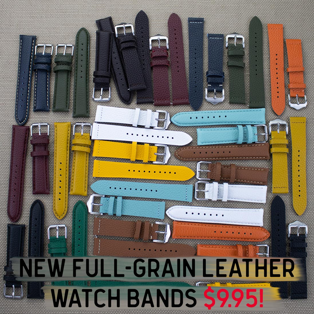 Lots of new fullgrain leather watchbands CNS Watch Bands