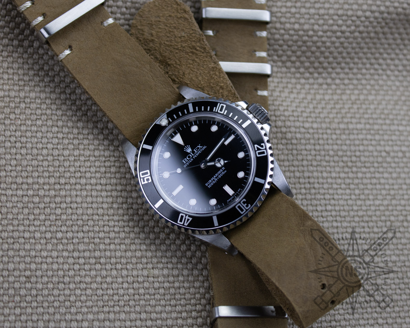 Woodie Brown Single Pass Leather Watch Strap