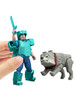 Minecraft The Movie Steve and Wolf 4" 2-Pack Collectible Action Figure