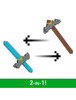 Minecraft Movie Click and Switch Sword and Pickaxe Feature Role-Play 2-in-1 Toy