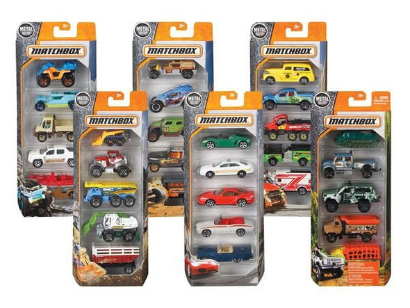 MATCHBOX HERO CITY 5 CAR WINDOW PACK (RANDOM ASSORTMENT)