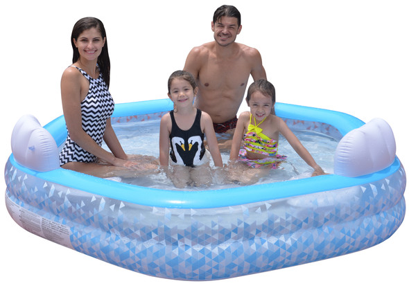 JILONG SUNCLUB GIANT HEXAGON FAMILY POOL 87.5X83X22.5"