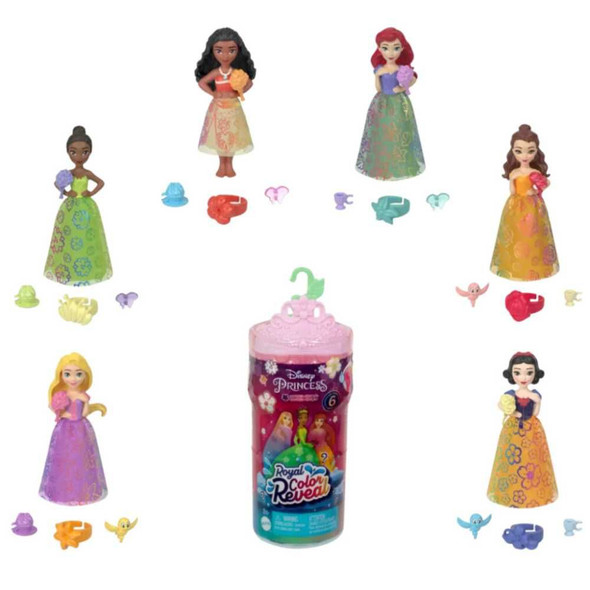 Disney Princess Small Doll Royal Color Reveal Flower Wave 3 With Accessories
