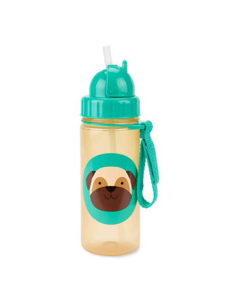 Skip Hop Zoo Straw Bottle 13-oz.- Pug Design