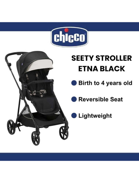 Chicco Seety Stroller Suitable Up To 22kg- Etna Black