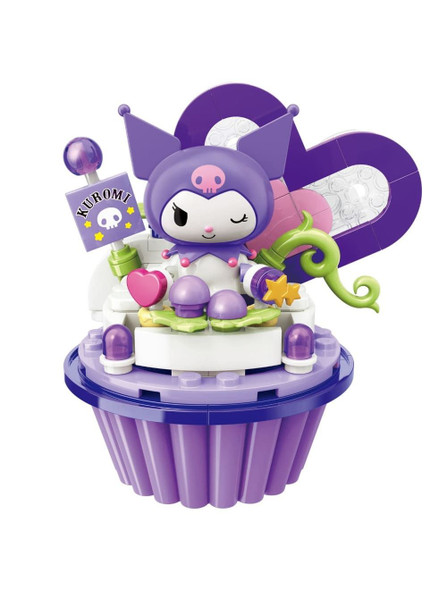 Keeppley Sanrio Cupcake Series - Kuromi Grape Cupcake Building Block Toys