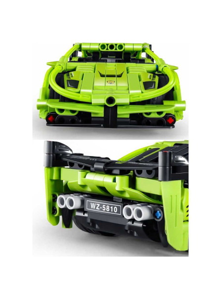 i.M Master Pull Back Super Car Green Building Blocks