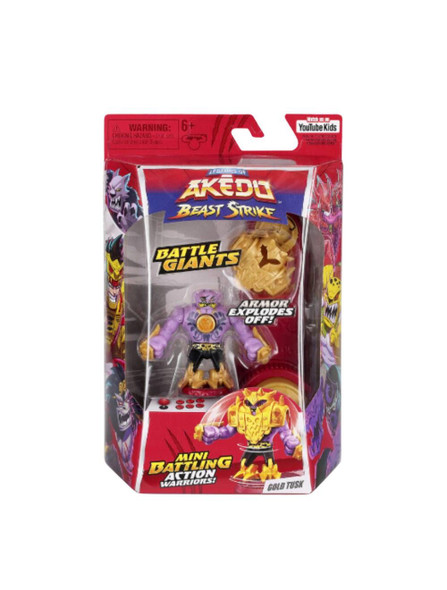 Legends of Akedo S5 Giant Beast Strike Gold Tusk Single Pack Mini Action Figure
