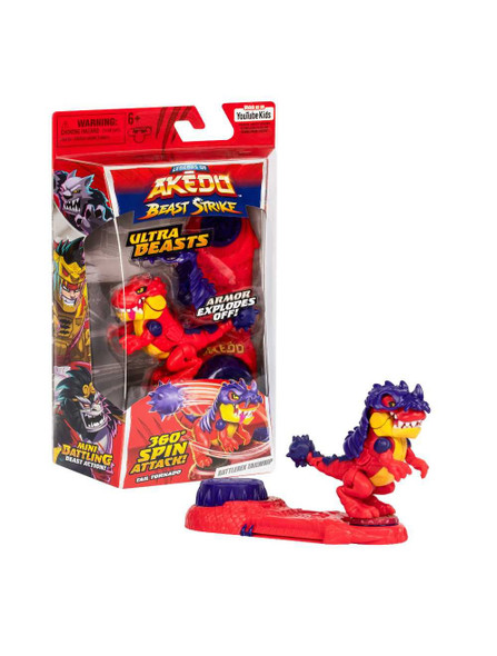Akedo S6 Ultra Beast Battlerex Action Figure Tailwhip Playset