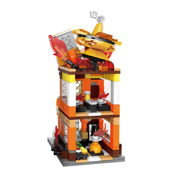 Keeppley Pokemon Charmander Hotpot Restaurant Shop Building Blocks Toy