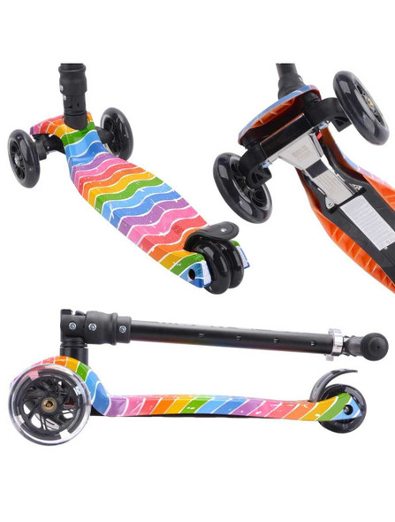 Bold Cube Foldable Astro Dream Big 3 Wheel Scooter Flashing Wheels