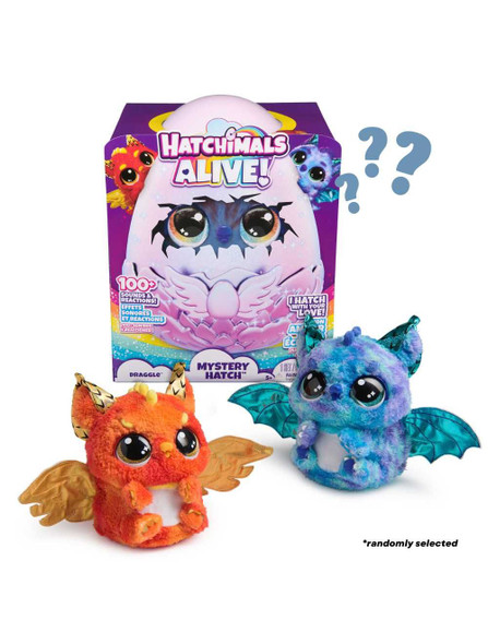 Hatchimals Alive Mystery Hatch Draggle Interactive Toy w/ Mist, Lights & Sounds