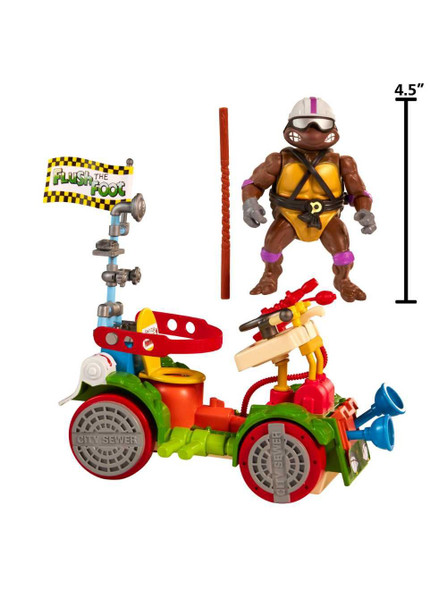 Teenage Mutant Ninja Turtles Classic Toilet Taxi w/ Donatello Action Figure