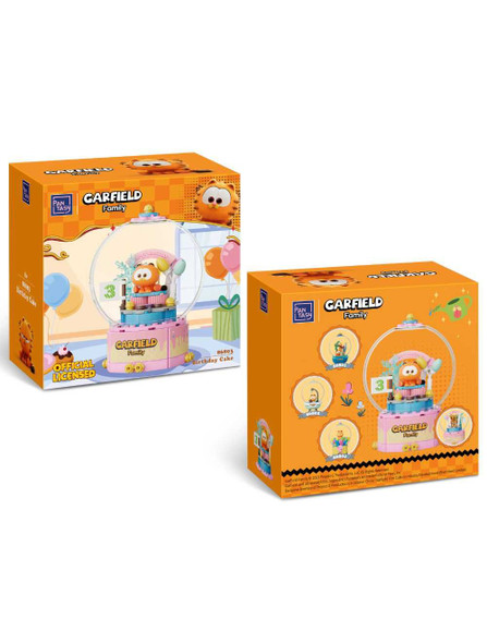 Pantasy x Garfield Crystal Ball Series Birthday Cake Collectible Building Blocks