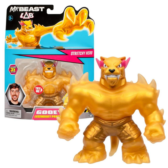 Mr. Beast Lab Stretchy Hero Pack Gooey Legendary Panther Figure
