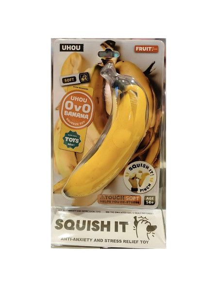 Squish It Uhou Peeled Banana Stretchy Fruit Anti-Anxiety & Stress Relief Toy