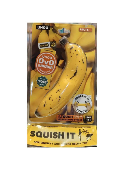 Squish It Uhou Ripe Banana Stretchy Fruit Anti-Anxiety & Stress Relief Toy