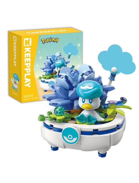 Keepplay Pokémon Potted Plant Series Quaxly-Themed Building Blocks