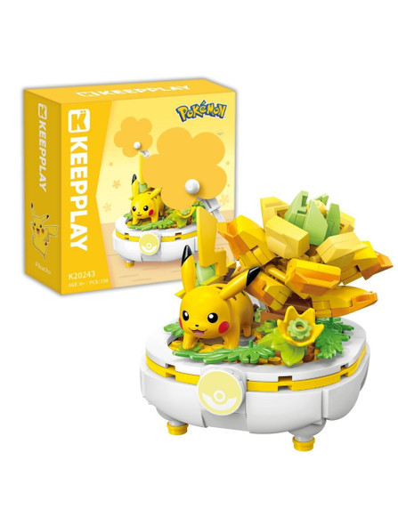Keepplay Pokémon Potted Plant Series Pikachu-Themed Building Blocks