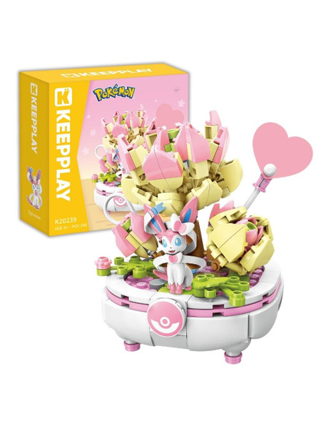 Keepplay Pokémon Potted Plant Series Sylveon-Themed Building Blocks