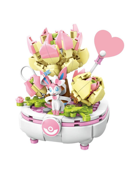Keepplay Pokémon Potted Plant Series Sylveon-Themed Building Blocks