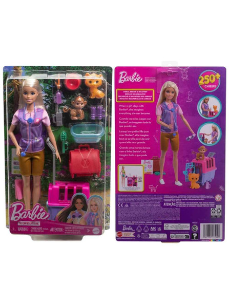 Barbie Animal Rescue & Recovery Playset w/ Doll and Accessories