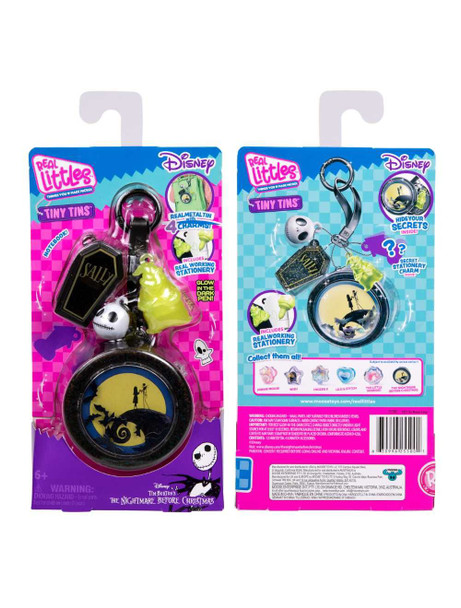 Real Littles S8 Disney Nightmare Tiny Tins Bag Keychain With Mini Stationery