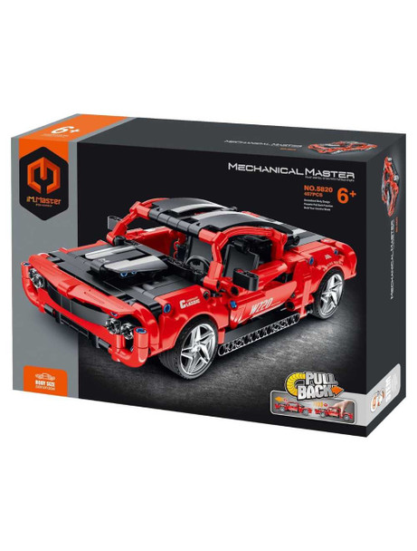 i.M Master Pull Back Muscle Car Building Blocks Car