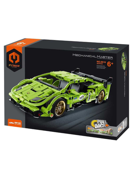 i.M Master Pull Back Super Car Green Building Blocks