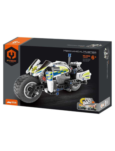 i.Master Pull Back Police Motorbike Vehicle Building Blocks